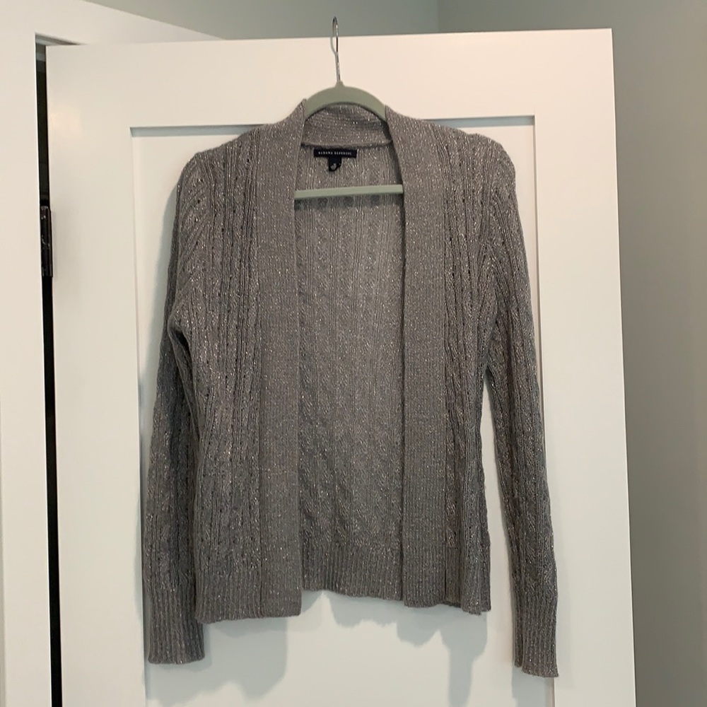 Size medium silver cardigan.